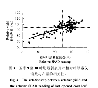 玉米9至10葉期最新展開葉相對葉綠素儀